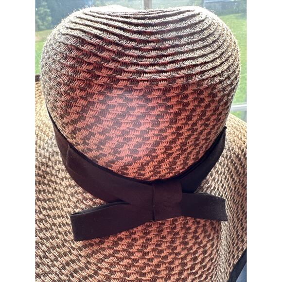Obagi Medical Wide Brimmed Beige Brown Tweed Sun Hat One Size SPF - Picture 6 of 8